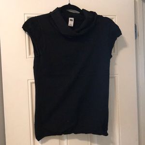 Cap sleeve cowl neck sweater